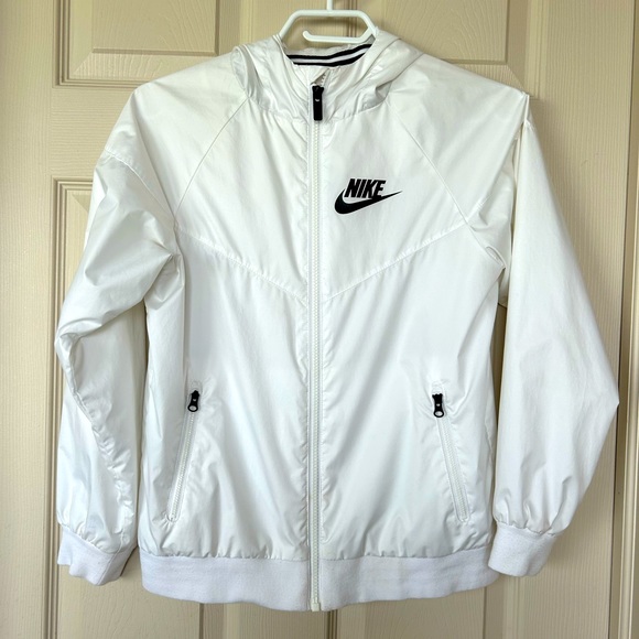Nike Jackets & Blazers - NIKE White Junior Pullover Windbreaker